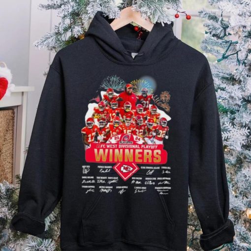 Fireworks Kansas City Chiefs 23 24 AFC West Divisional Playoff winners signatures hoodie, sweater, longsleeve, shirt v-neck, t-shirt