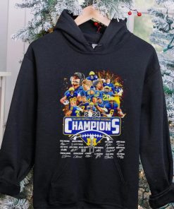 Fireworks Michigan Wolverines 2024 College Football Playoff National Champions signatures hoodie, sweater, longsleeve, shirt v-neck, t-shirt