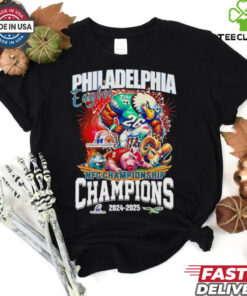 Fireworks Philadelphia Eagles NFC Championship Champions 2024 2025 mascot shirt
