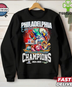 Fireworks Philadelphia Eagles NFC Championship Champions 2024 2025 mascot shirt