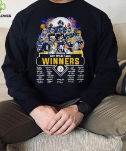 Fireworks Pittsburgh Steelers 2023 NFC Wild Card winners signatures hoodie, sweater, longsleeve, shirt v-neck, t-shirt