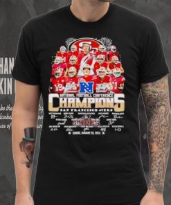 Fireworks San Francisco 49ers 23 24 NFC Champions signatures hoodie, sweater, longsleeve, shirt v-neck, t-shirt