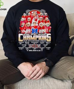 Fireworks San Francisco 49ers 23 24 NFC Champions signatures hoodie, sweater, longsleeve, shirt v-neck, t-shirt