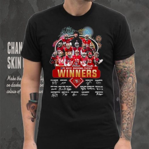 Fireworks San Francisco 49ers 23 24 NFC West Divisional Playoff winners signatures hoodie, sweater, longsleeve, shirt v-neck, t-shirt