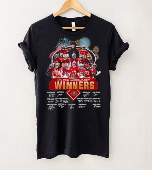 Fireworks San Francisco 49ers 23 24 NFC West Divisional Playoff winners signatures hoodie, sweater, longsleeve, shirt v-neck, t-shirt