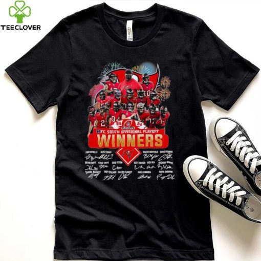 Fireworks Tampa Bay Buccaneers 23 24 NFC South Divisional Playoff winners signatures hoodie, sweater, longsleeve, shirt v-neck, t-shirt