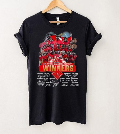 Fireworks Tampa Bay Buccaneers 23 24 NFC South Divisional Playoff winners signatures hoodie, sweater, longsleeve, shirt v-neck, t-shirt