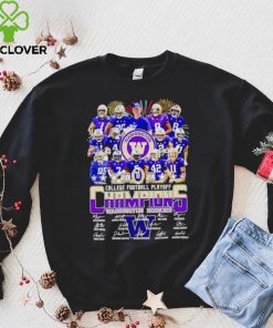 Fireworks Washington Huskies 2024 College Football Playoff Champions signatures shirt