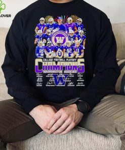 Fireworks Washington Huskies 2024 College Football Playoff Champions signatures hoodie, sweater, longsleeve, shirt v-neck, t-shirt