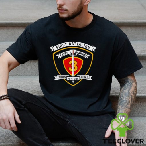 First Battalion Third Marines Fortes Fortuna Juvat logo hoodie, sweater, longsleeve, shirt v-neck, t-shirt