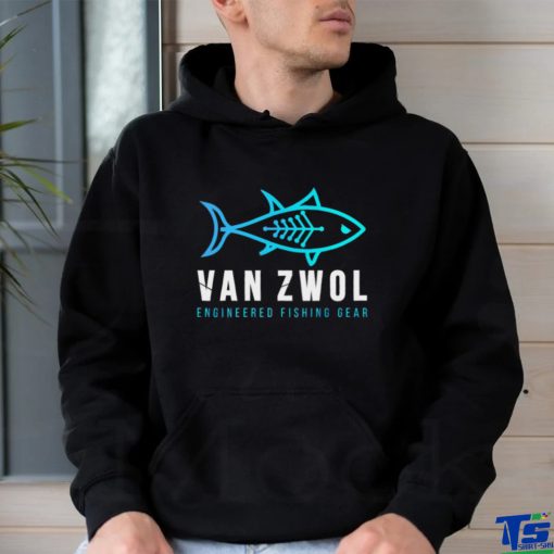 Fish Van Zwol engineered fishing gear logo shirt