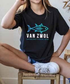 Fish Van Zwol engineered fishing gear logo shirt