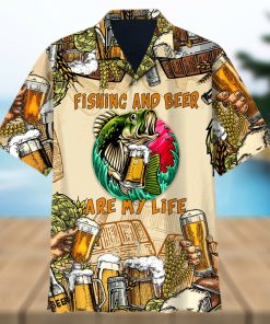 Fishing And Beer Is My Life Unisex Hawaiian Shirts