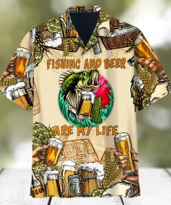 Fishing And Beer Is My Life Unisex Hawaiian Shirts