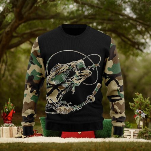 Fishing Dad Ugly Christmas Sweater Gift Men Women