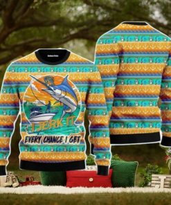 Fishing I Jerk It Every Change I Get Christmas Unisex Ugly Sweater