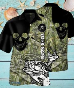 Fishing Lover Skull Personalized Hawaiian Shirt Style Gift