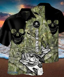 Fishing Lover Skull Personalized Hawaiian Shirt Style Gift