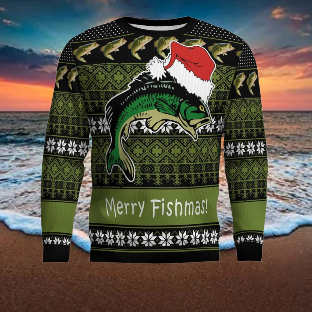 Fishing Merry Fishmas Ugly Christmas Sweater Fishing Merry Fishmas Ugly Christmas Sweater