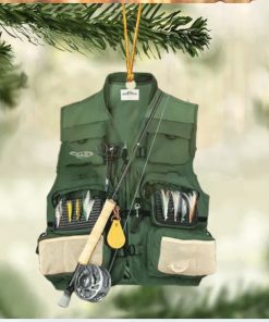 Fishing Vest With Christmas Light Ornament For Fishing Lovers 1
