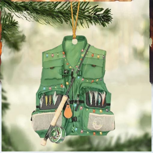 Fishing Vest With Christmas Light Ornament For Fishing Lovers 10