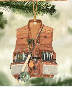 Fishing Vest With Christmas Light Ornament For Fishing Lovers 4