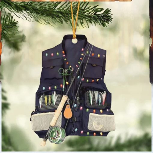 Fishing Vest With Christmas Light Ornament For Fishing Lovers 6