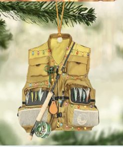 Fishing Vest With Christmas Light Ornament For Fishing Lovers 9