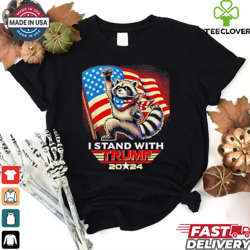 Fist racoon I stand with Trump us flag Shirt Fist racoon I stand with Trump us flag Shirt