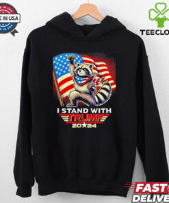 Fist racoon I stand with Trump us flag Shirt