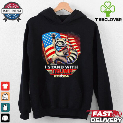 Fist racoon I stand with Trump us flag Shirt