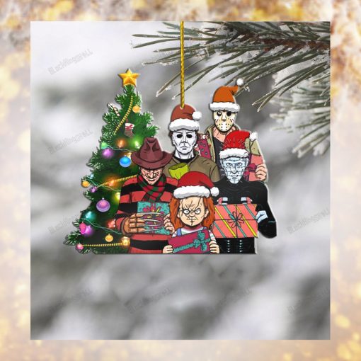 Five Dangerous Villains With Santa Hat Ornament