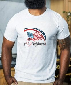 Flag American I Love California Shirt