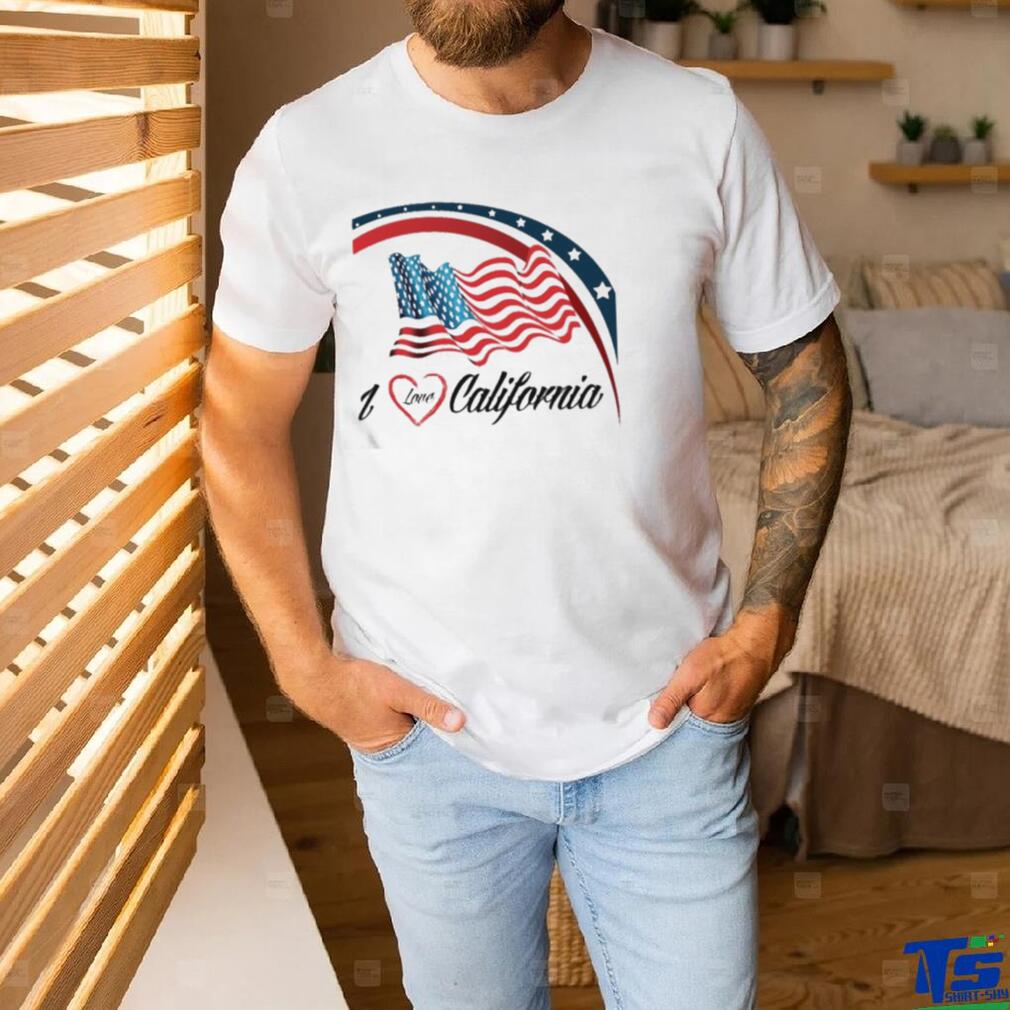 Flag American I Love California Shirt Flag American I Love California Shirt