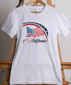 Flag American I Love California Shirt