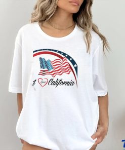 Flag American I Love California Shirt
