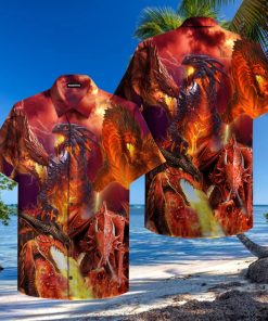 Flaming Dragon Hawaiian Shirt