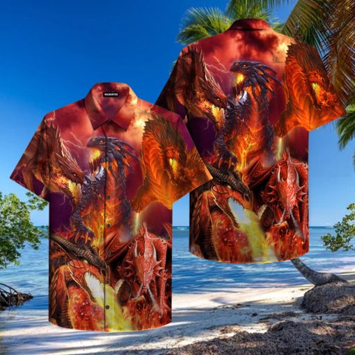 Flaming Dragon Hawaiian Shirt