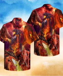 Flaming Dragon Hawaiian Shirt