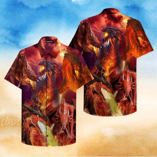 Flaming Dragon Hawaiian Shirt