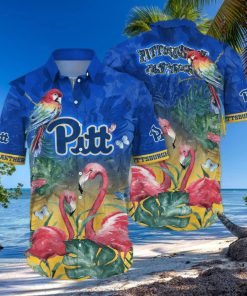 Flamingo Aloha NCAA Pitt Panthers Hawaiian Shirt Summer Beach Gift