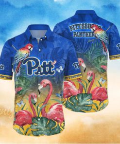 Flamingo Aloha NCAA Pitt Panthers Hawaiian Shirt Summer Beach Gift