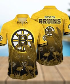 Flamingo Aloha NHL Boston Bruins Hawaiian Shirt Beach Gift For Him