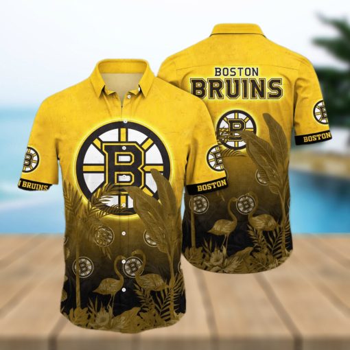 Flamingo Aloha NHL Boston Bruins Hawaiian Shirt Beach Gift For Him