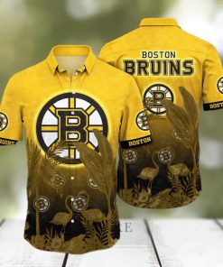 Flamingo Aloha NHL Boston Bruins Hawaiian Shirt Beach Gift For Him