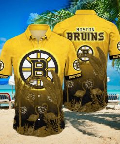 Flamingo Aloha NHL Boston Bruins Hawaiian Shirt Beach Gift For Him