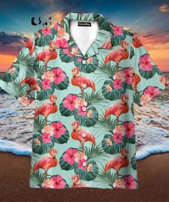 Flamingo Beautiful Floral Hawaiian Shirt