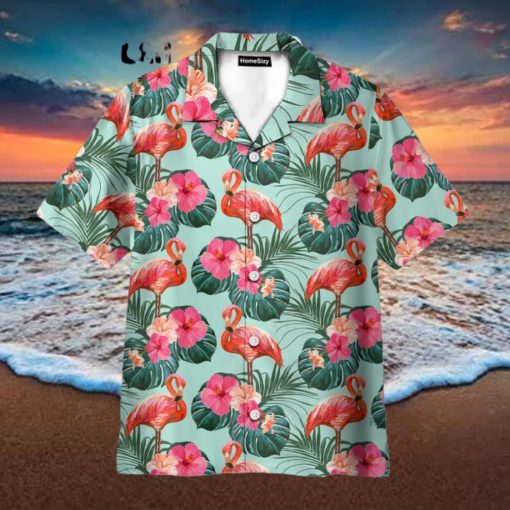 Flamingo Beautiful Floral Hawaiian Shirt