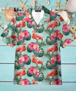 Flamingo Beautiful Floral Hawaiian Shirt