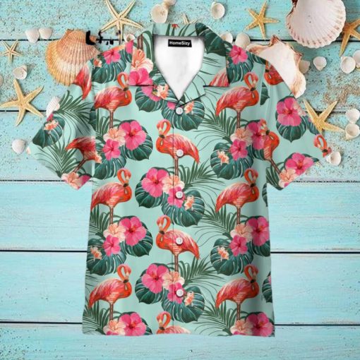 Flamingo Beautiful Floral Hawaiian Shirt